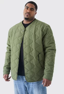 Plus Onion Quilted Liner Jacket Khaki