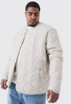 Plus Onion Quilted Liner Jacket Stone