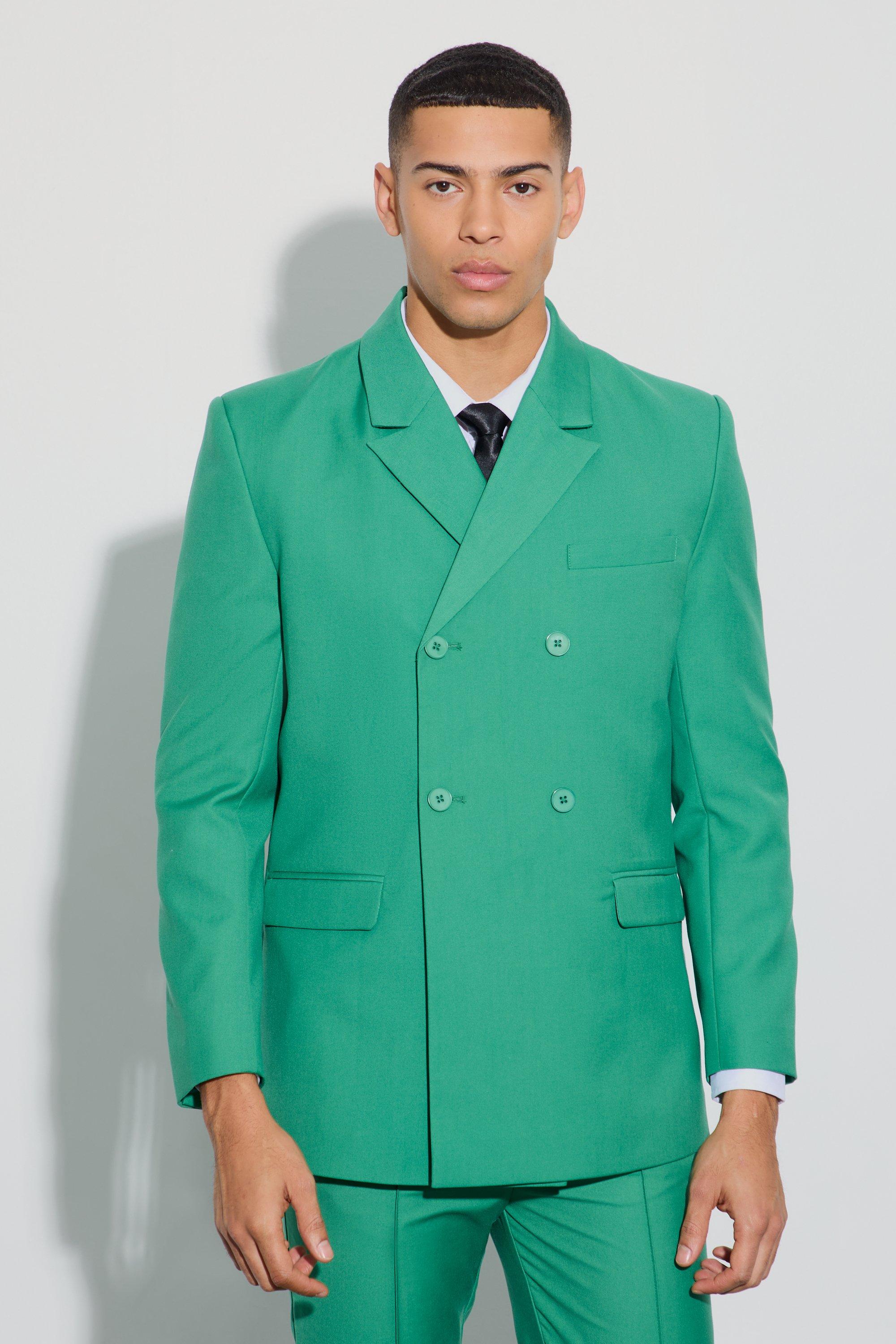 Mint Blazer Met Dubbele Knopen