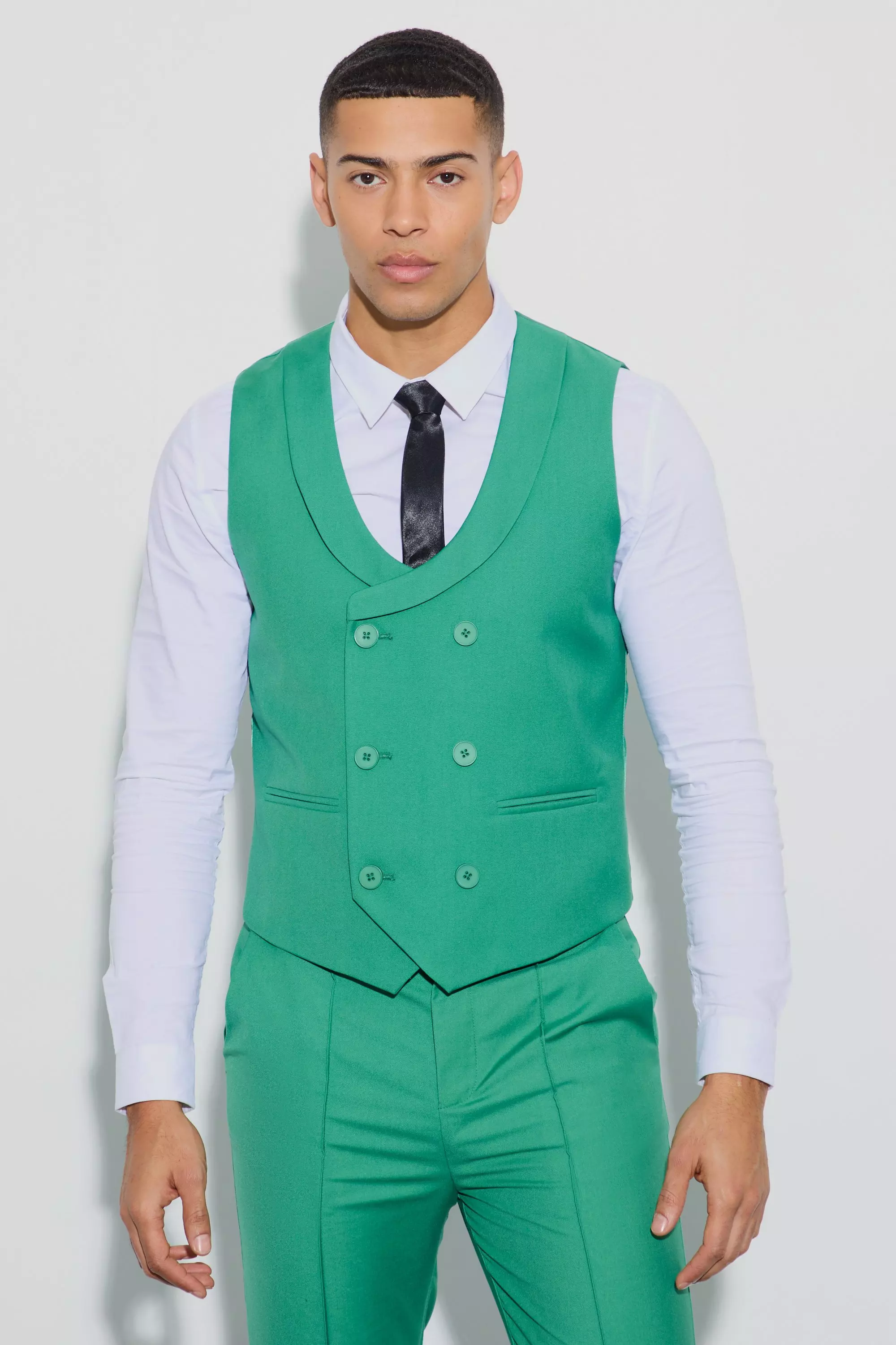 Mint Double Breasted Waistcoat alternative image