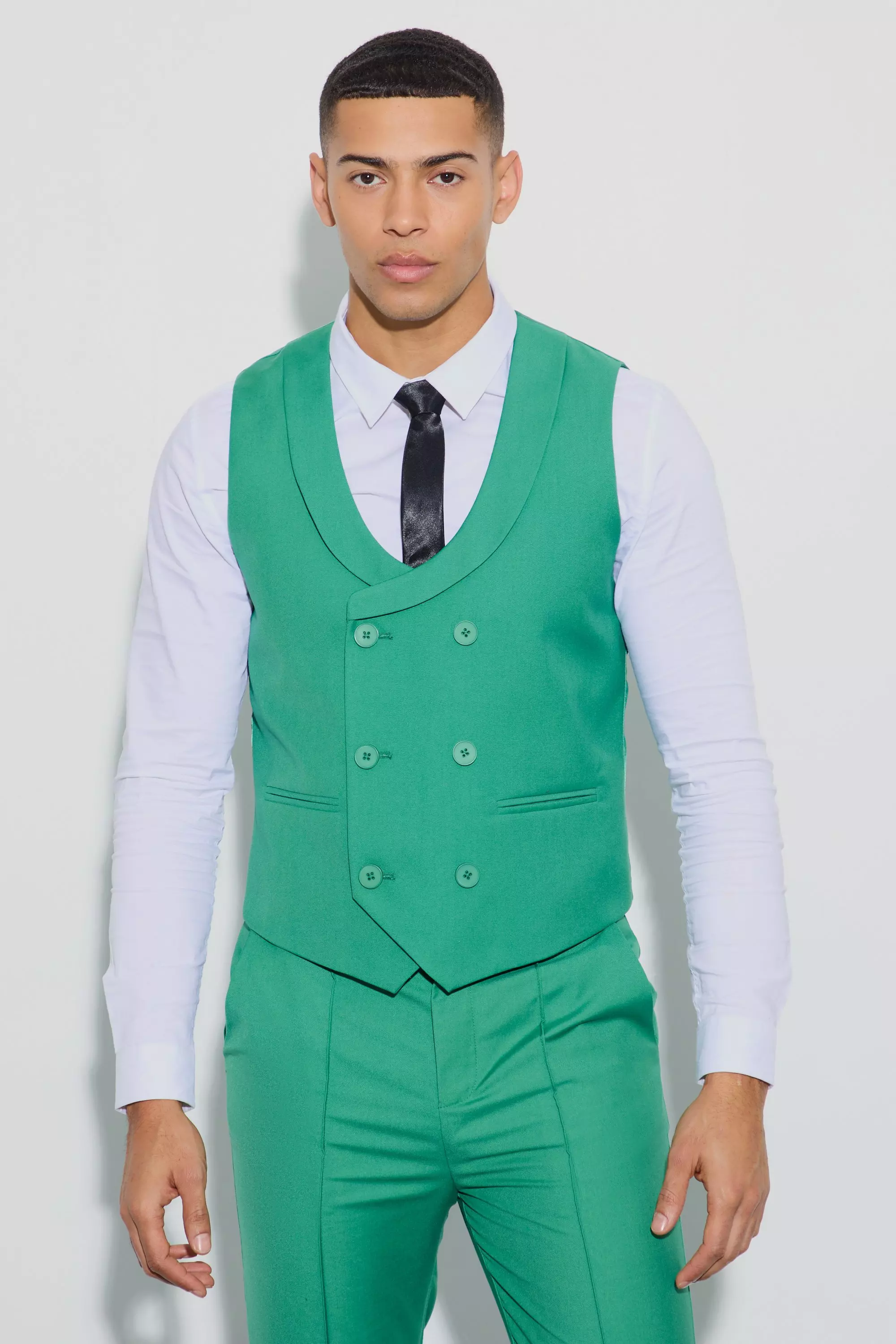 Double Breasted Waistcoat Mint