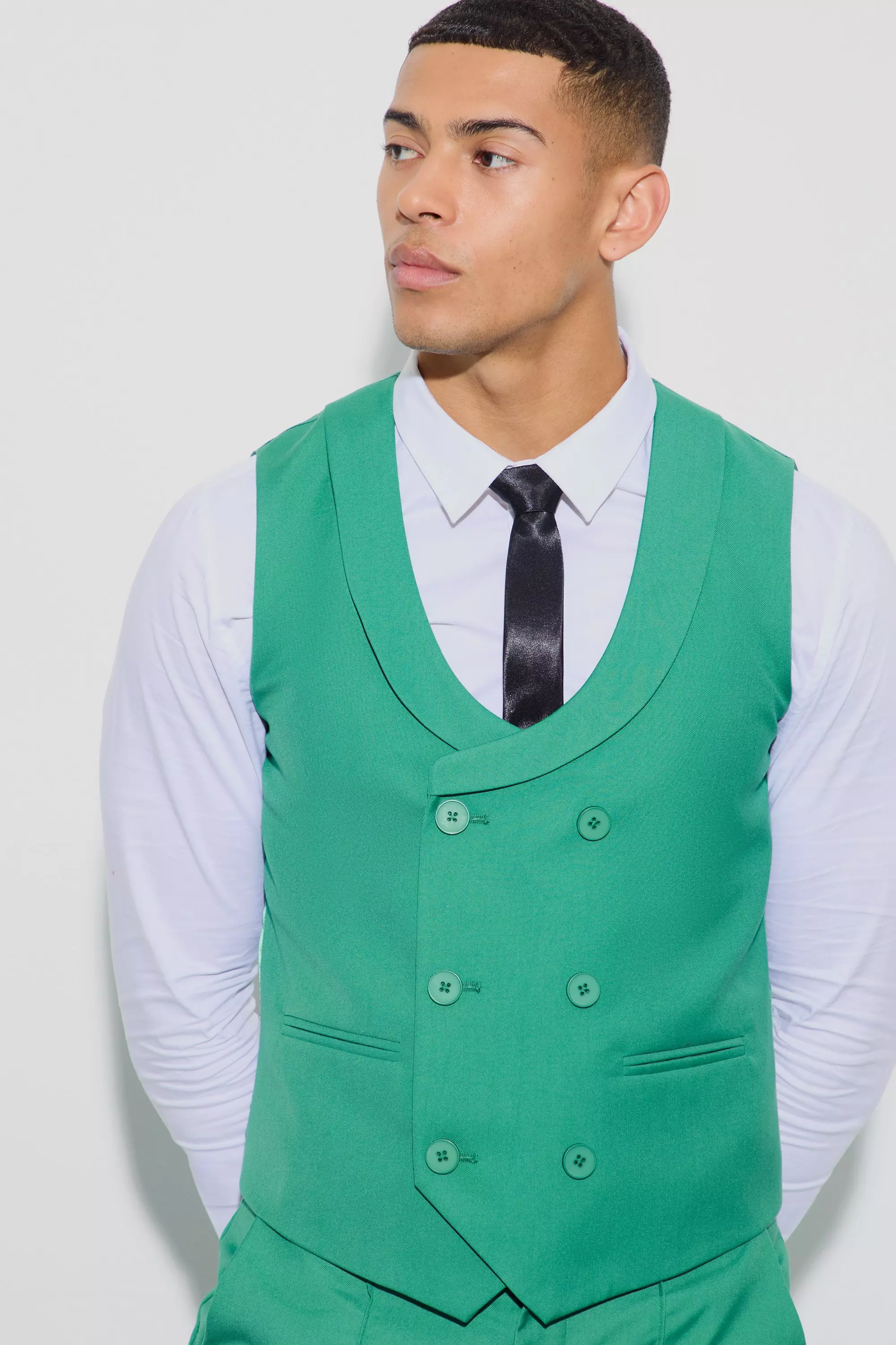 Mint Double Breasted Waistcoat alternative image