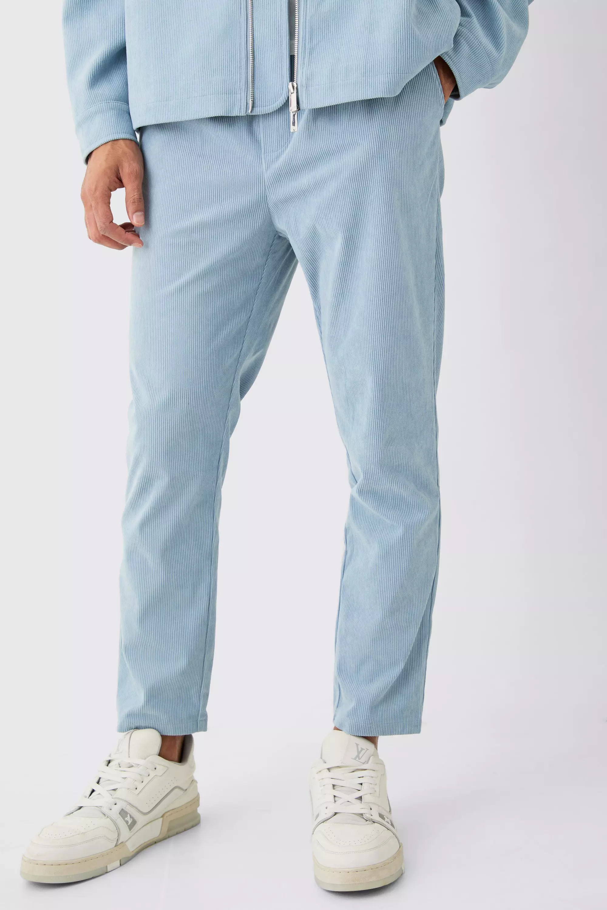 Corduroy Smart Tapered Trousers sky