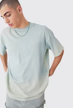 Oversized Ombre Spray Wash T-shirt Sage