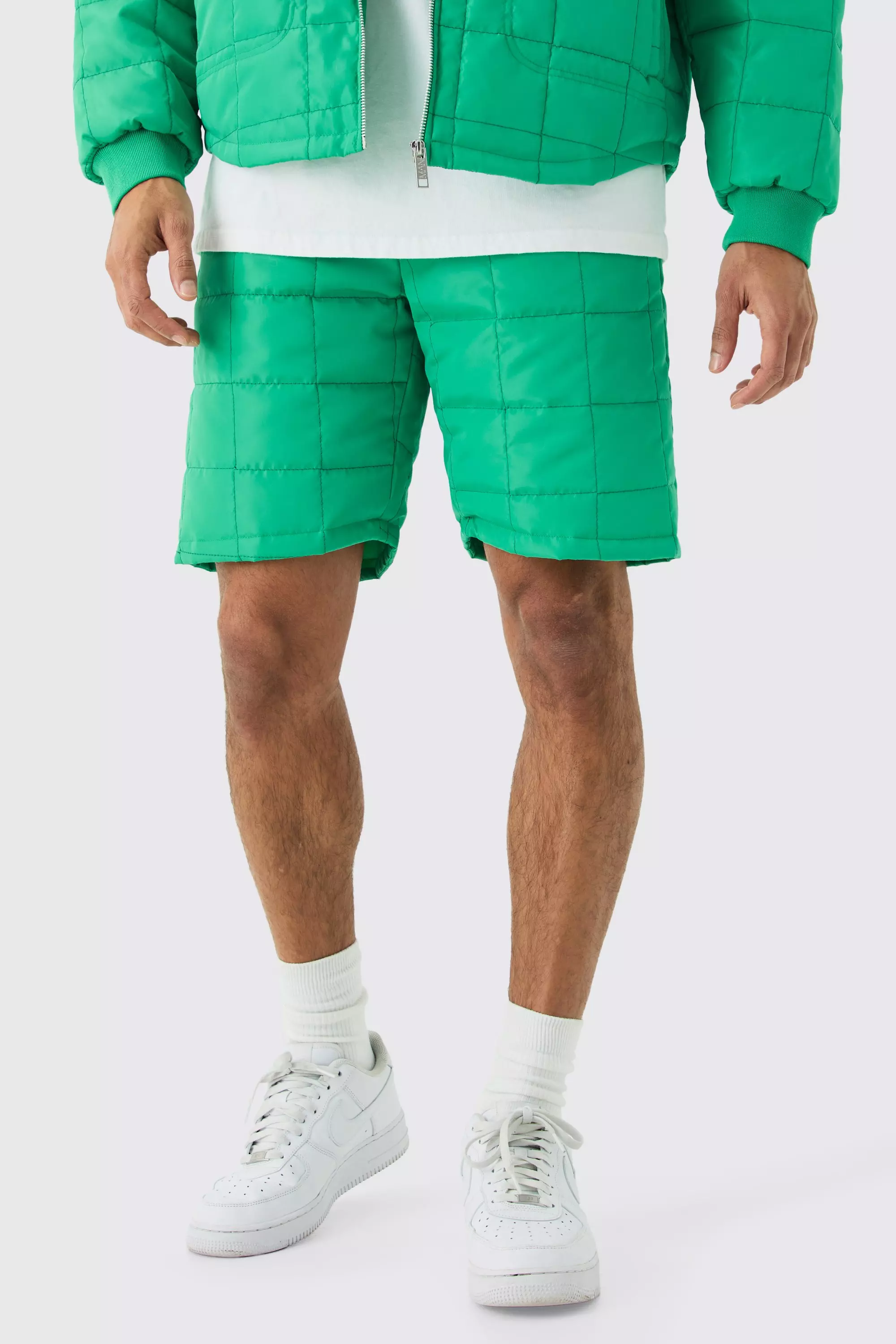 Set Bomber squadrato trapuntato oversize con tasche immagine alternativa