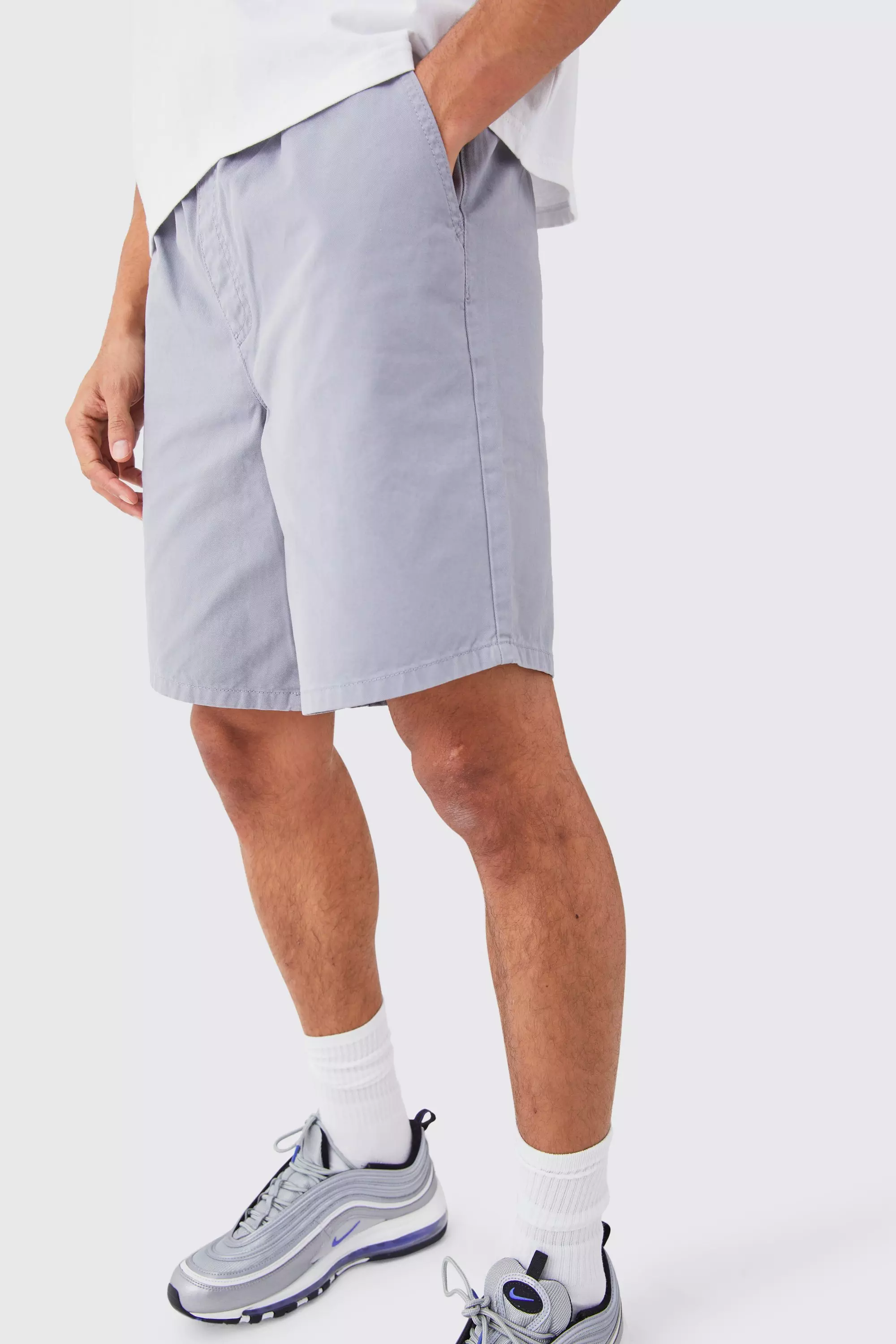 Grey Relaxed Fit Shorts
