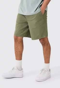 Khaki Relaxed Fit Shorts