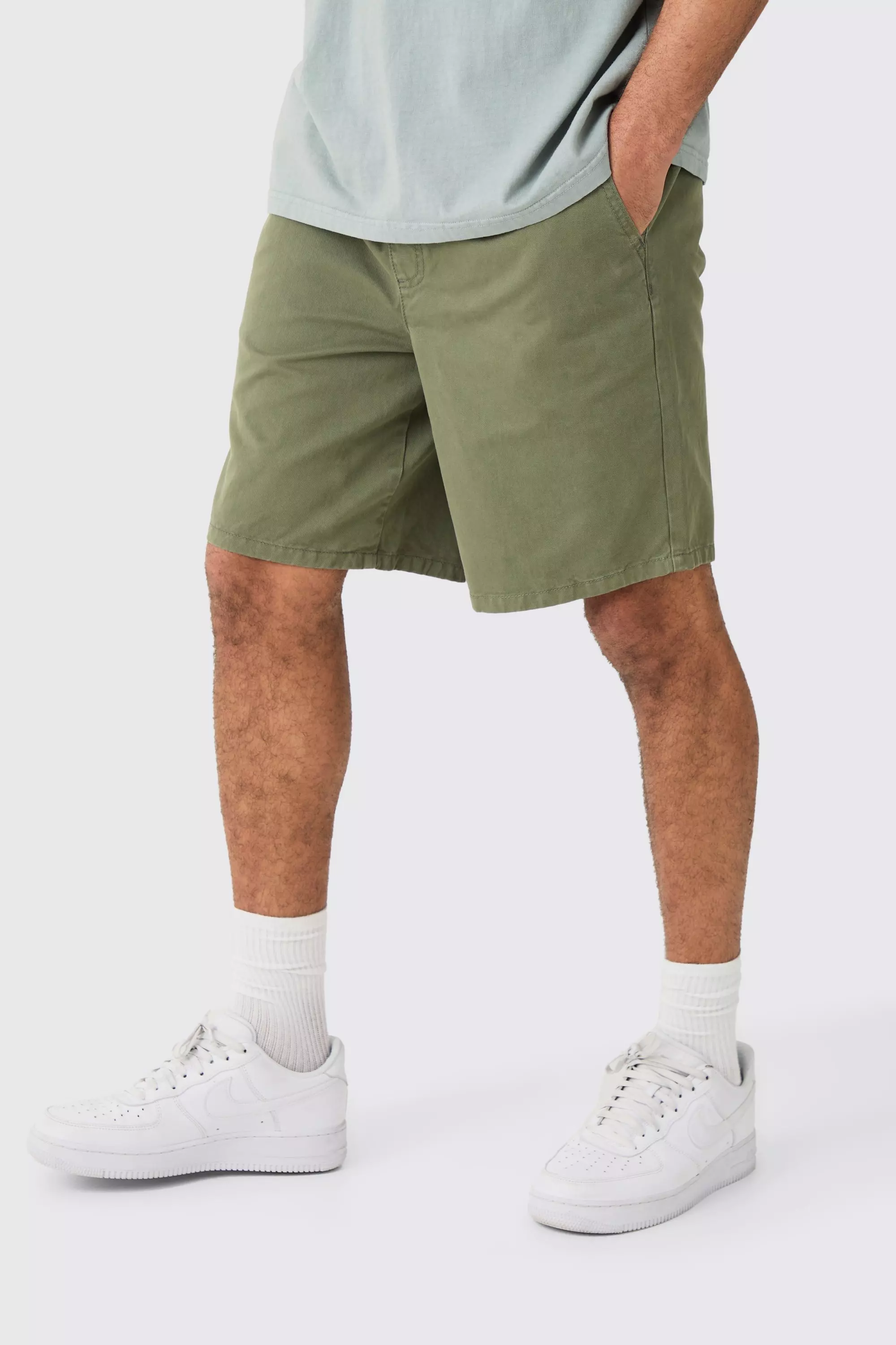 Khaki Relaxed Fit Shorts