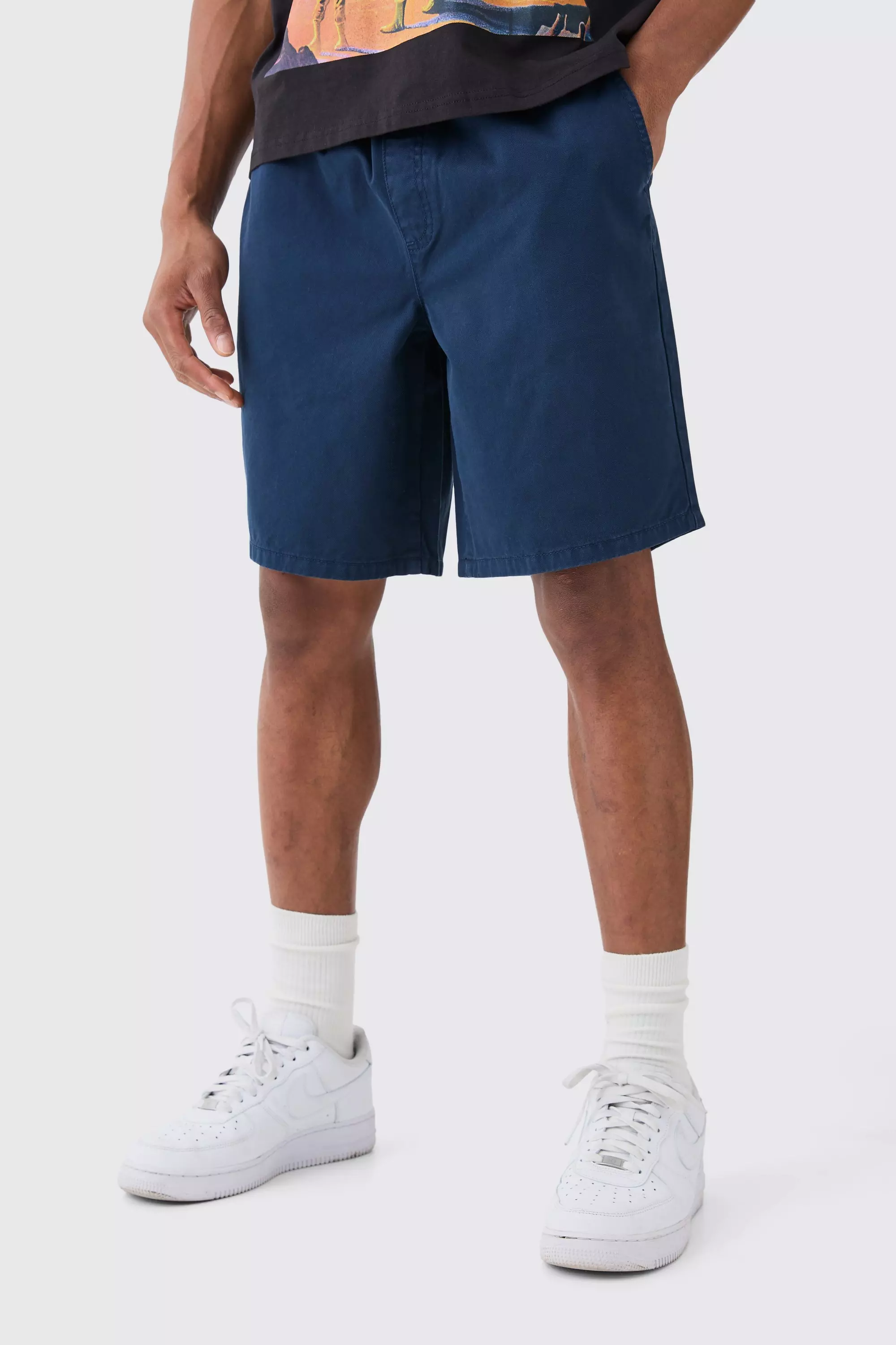 Short large confort bleu marine, Navy autre image