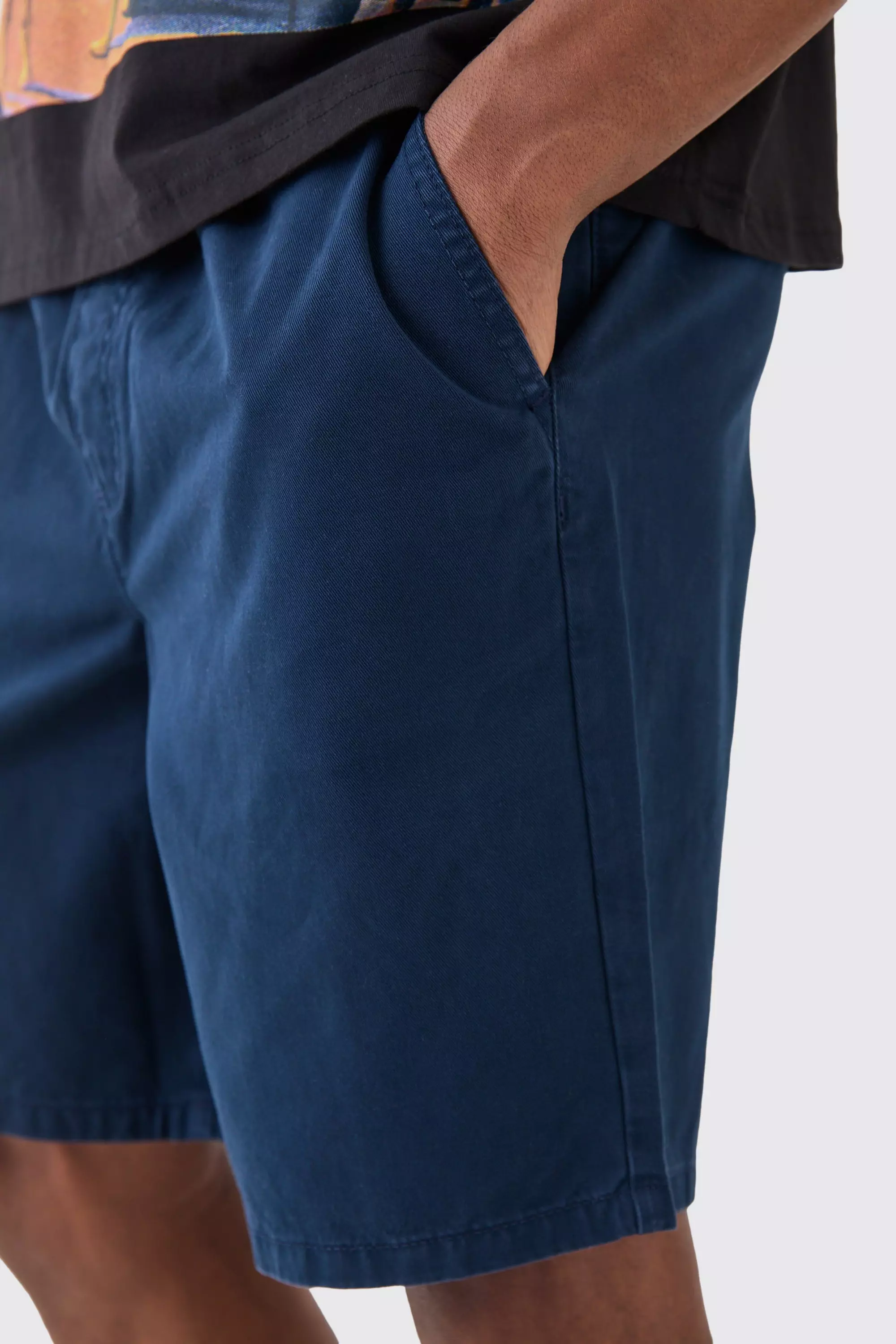Short large confort bleu marine, Navy autre image
