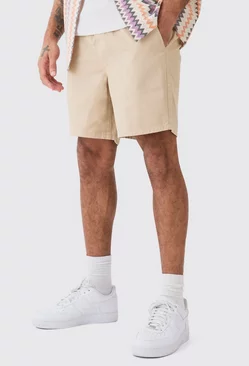 Relaxed Fit Short Shorts Stone