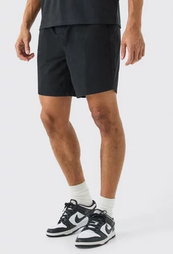 Black Relaxed Fit Short Shorts