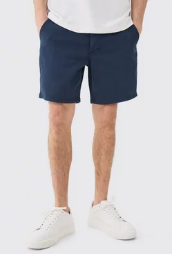 Navy Slim Fit Chino Shorts