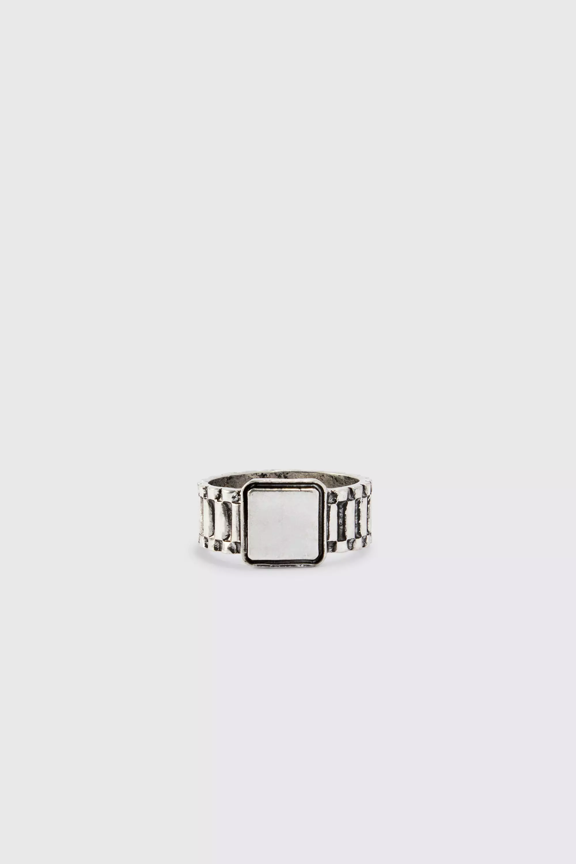 Silver Schedel Ringen Met Reliëf (5 Stuks) alternatieve afbeelding