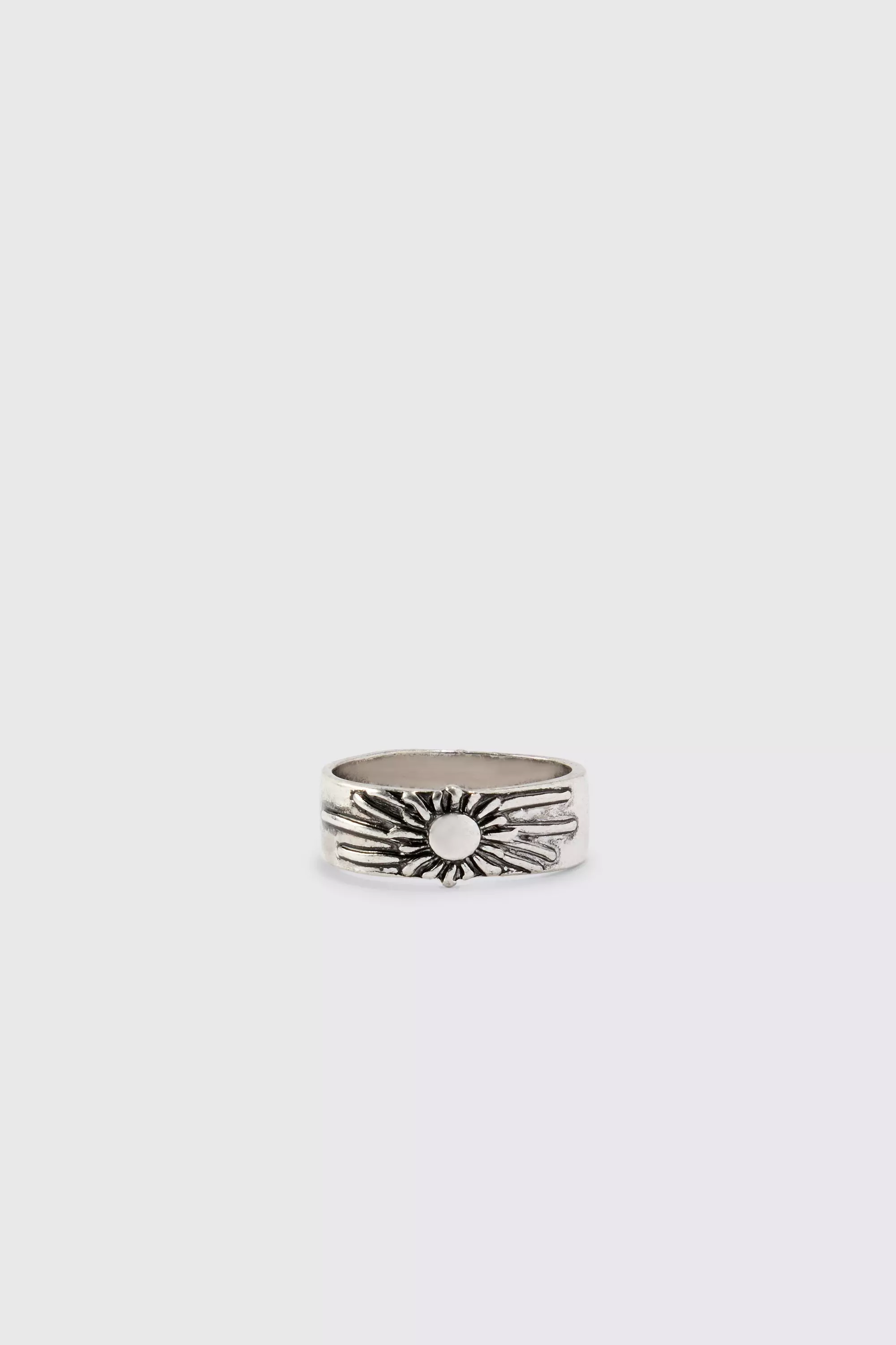 Silver Schedel Ringen Met Reliëf (5 Stuks) alternatieve afbeelding