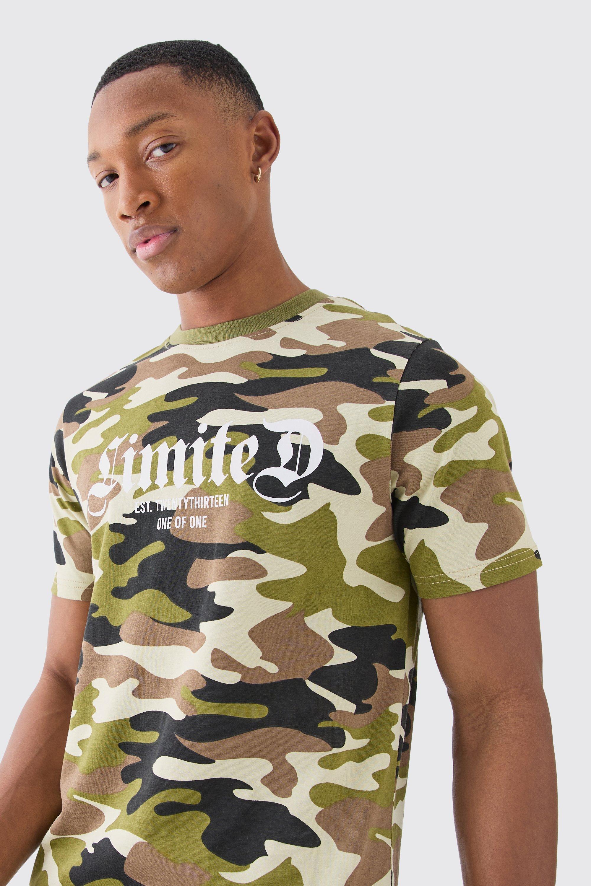 Camo T-Shirt  boohooMAN USA