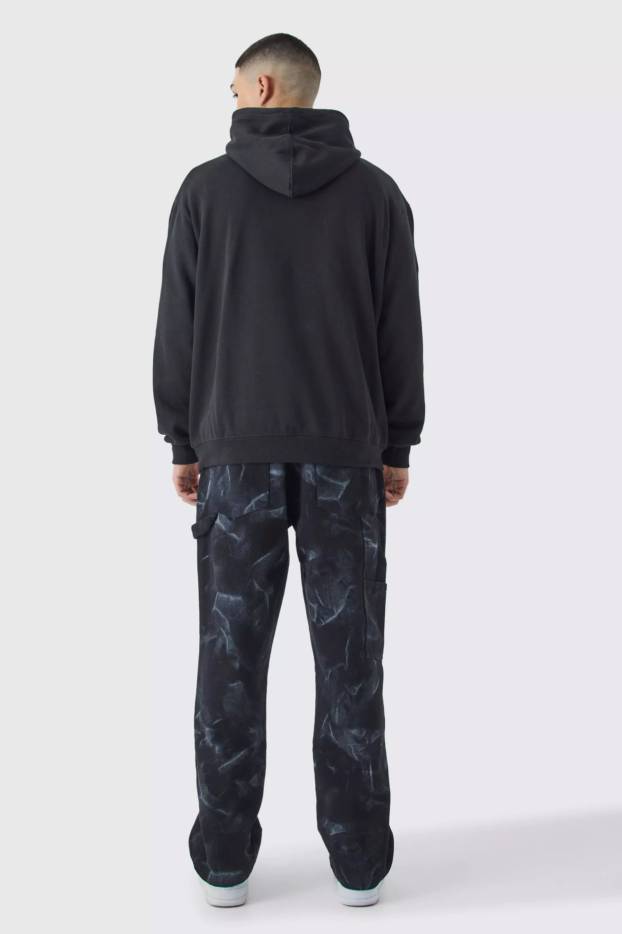 Sweat à capuche oversize imprimé dragon Ball Z, Black autre image