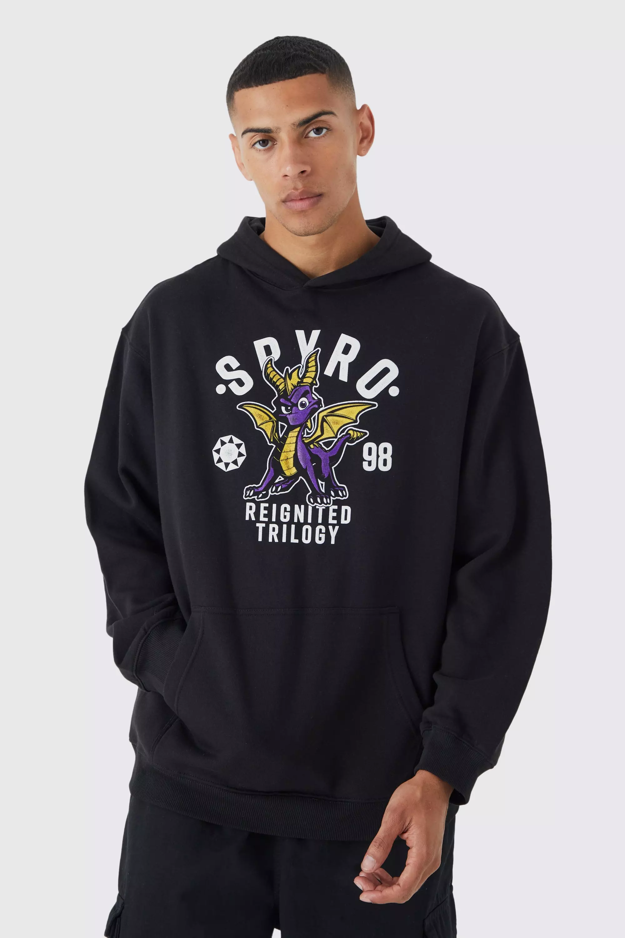 Oversized Spyro License Hoodie Black