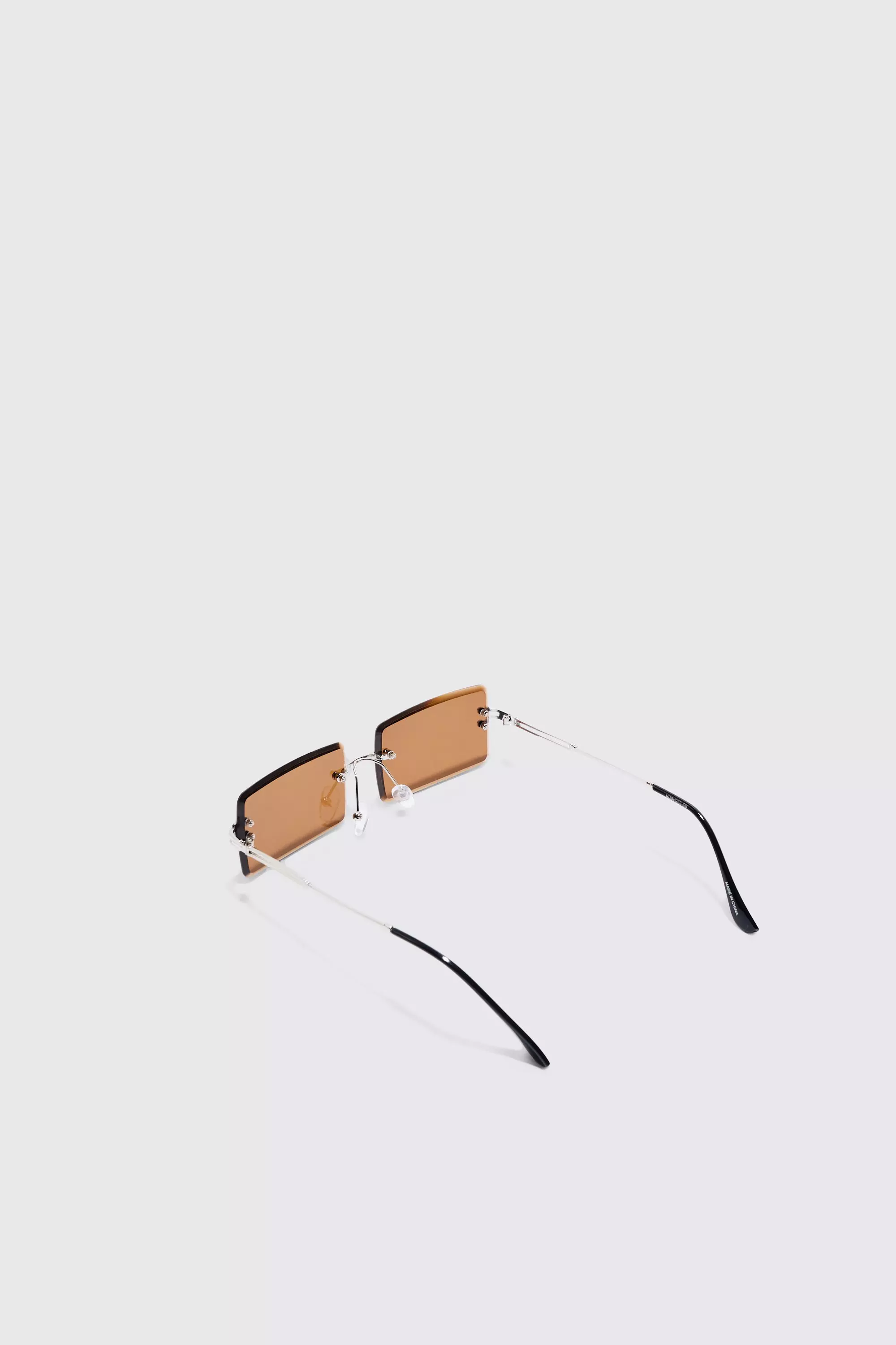 Eckige rahmenlose Sonnenbrille, Brown alternatives Bild
