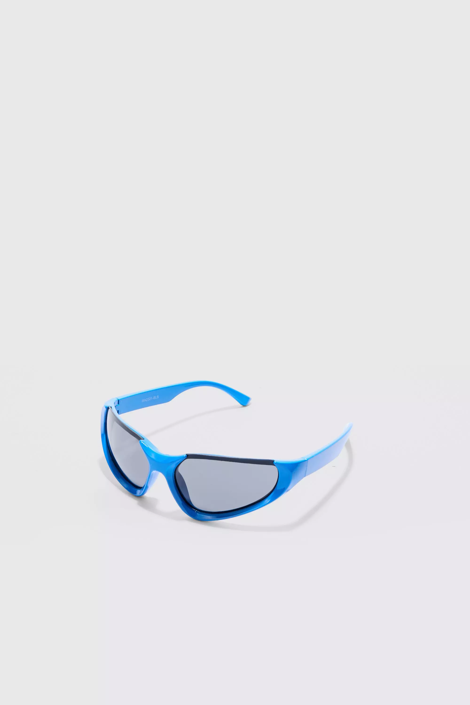 Racer Half Rimless Sunglasses Blue