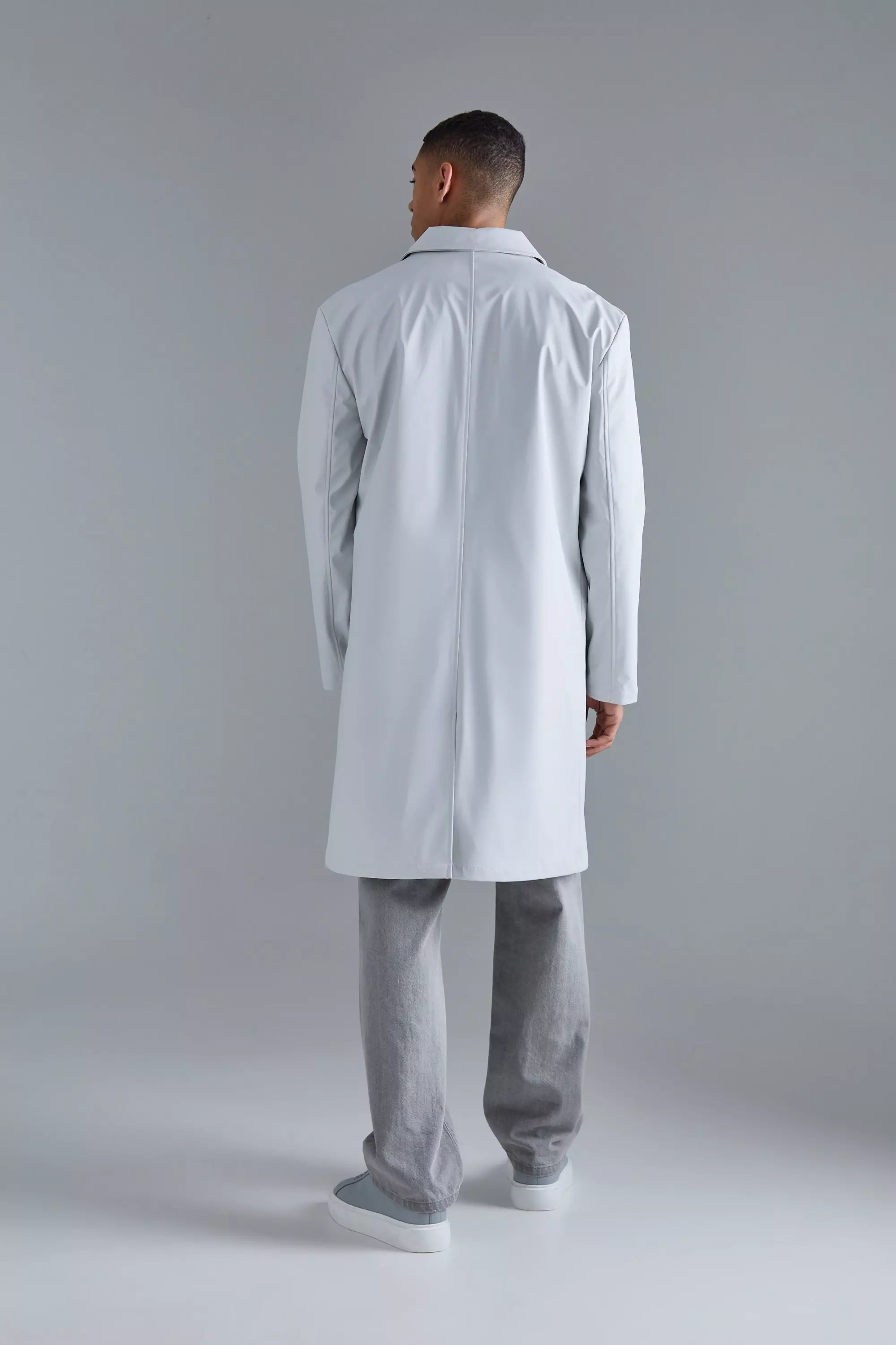 Light grey Middellange Douchebestendige Regenjas alternatieve afbeelding