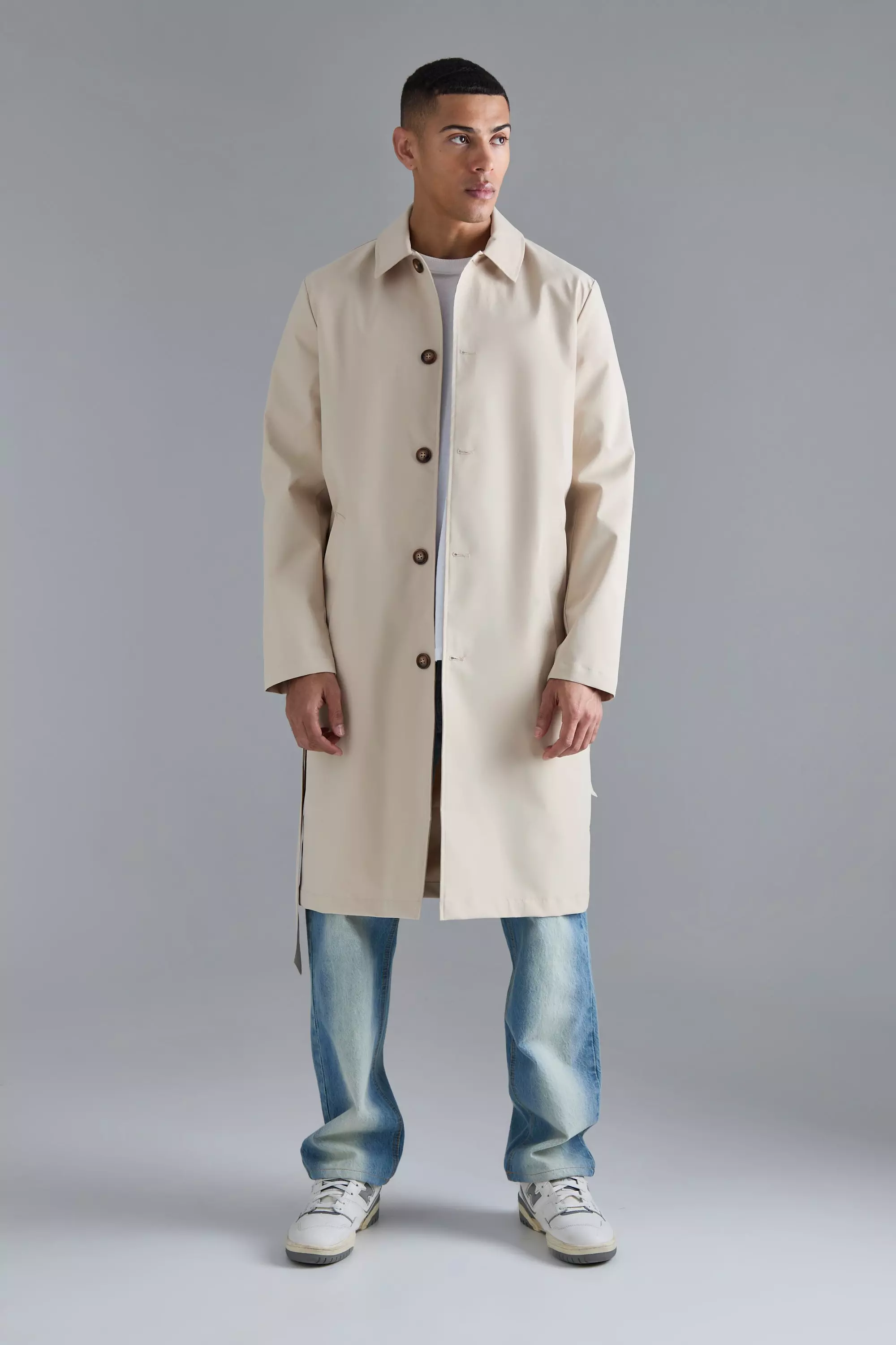 Classic Belted Trench Coat Sand