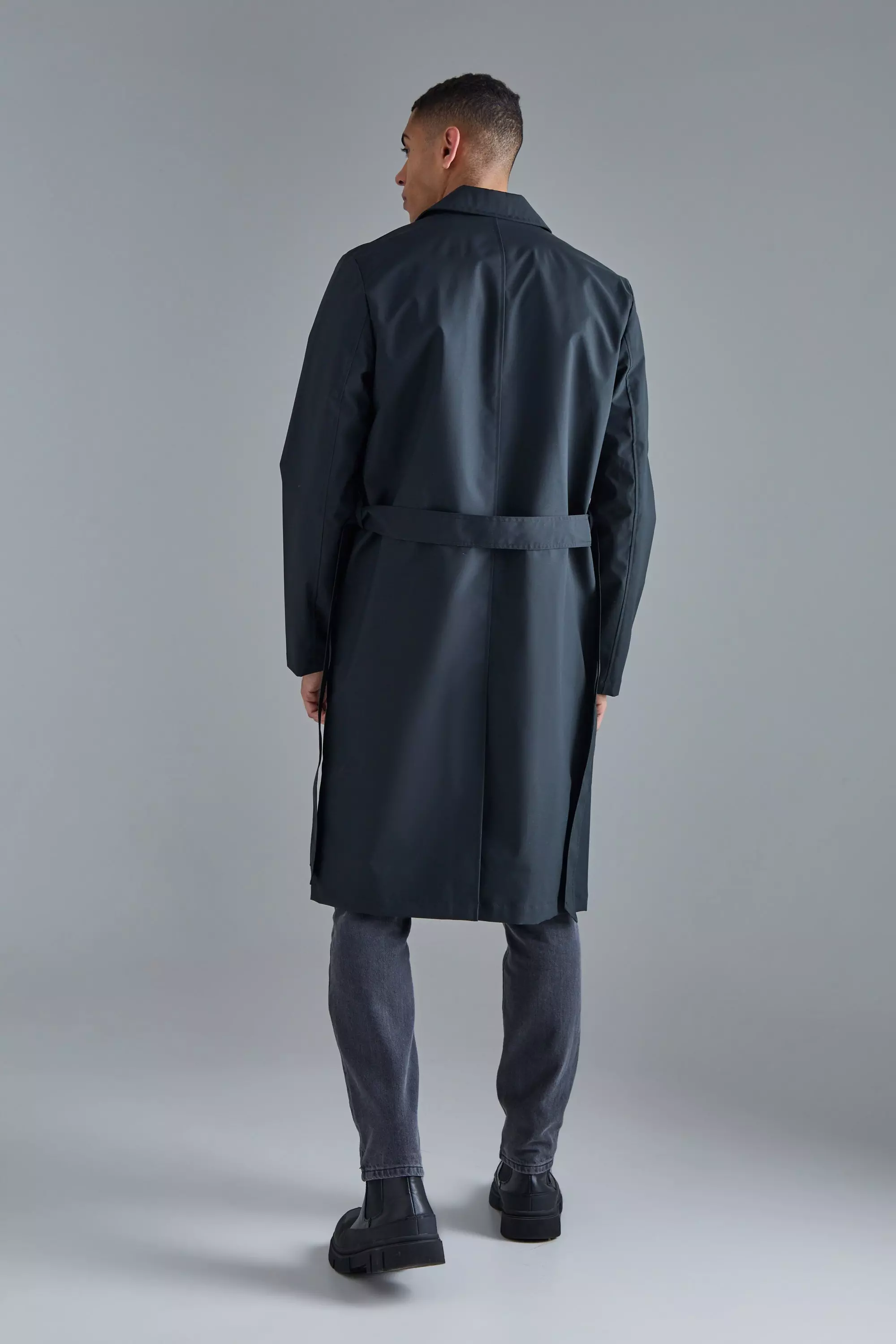 Klassischer Trenchcoat mit Gürtel, Black alternatives Bild