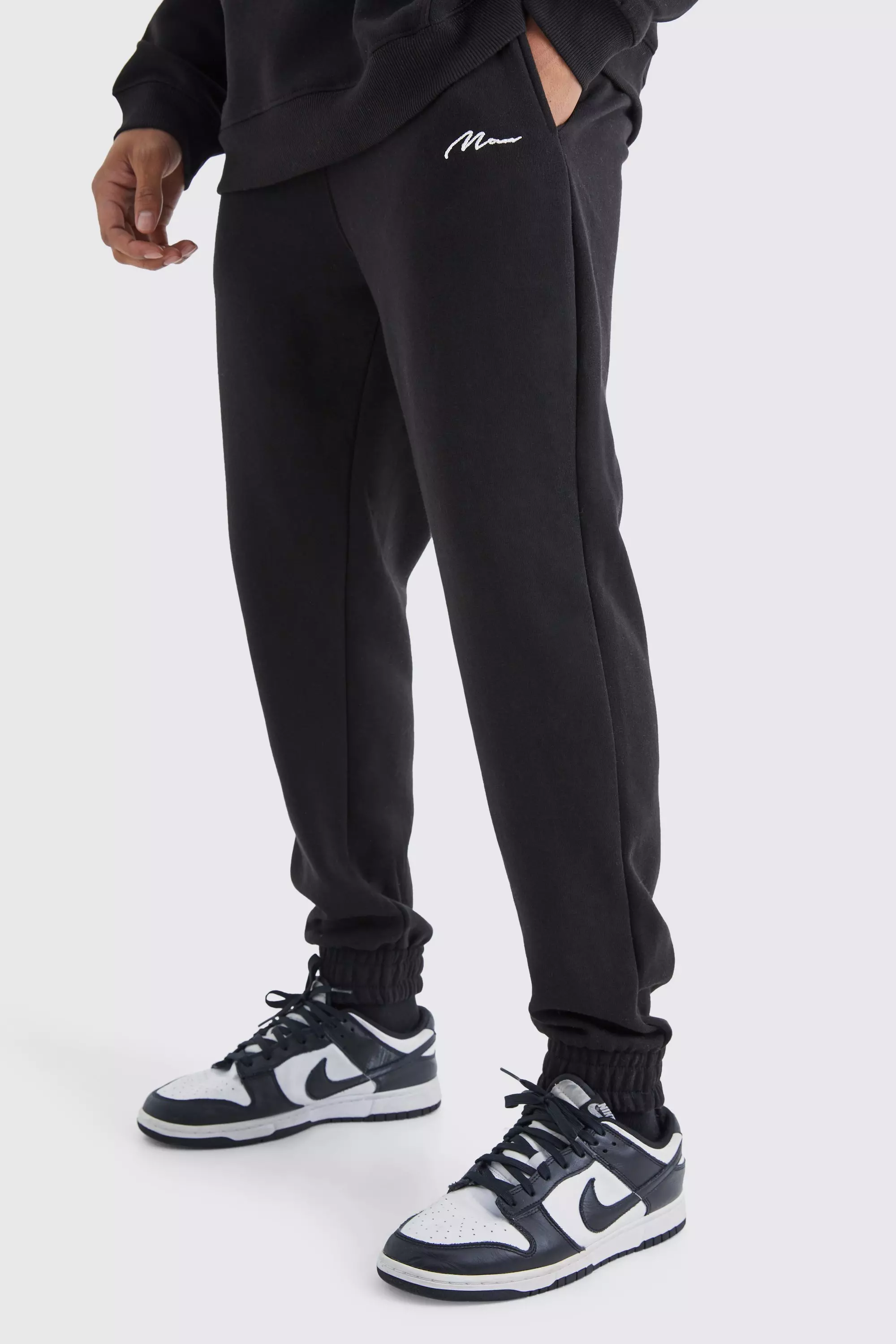 Man Signature Regular Fit Joggers boohooMAN