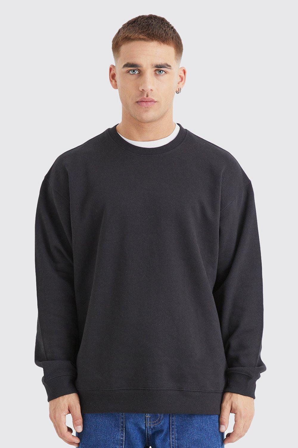 Boohooman discount black sweatshirt