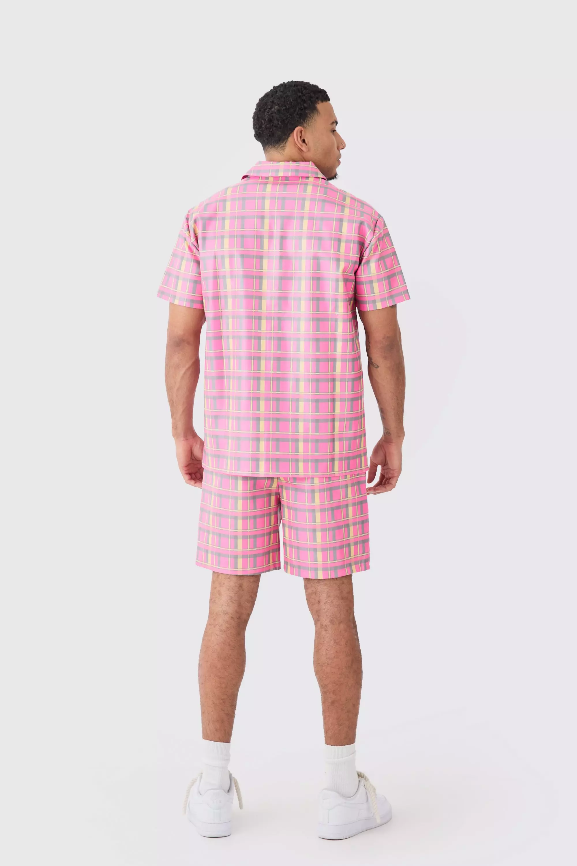 Chemise oversize à carreaux et manches courtes, Multi autre image
