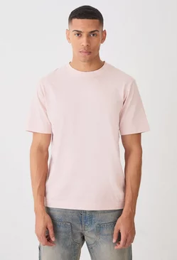 Pink Core Heavy Jaqaurd Neck T-shirt