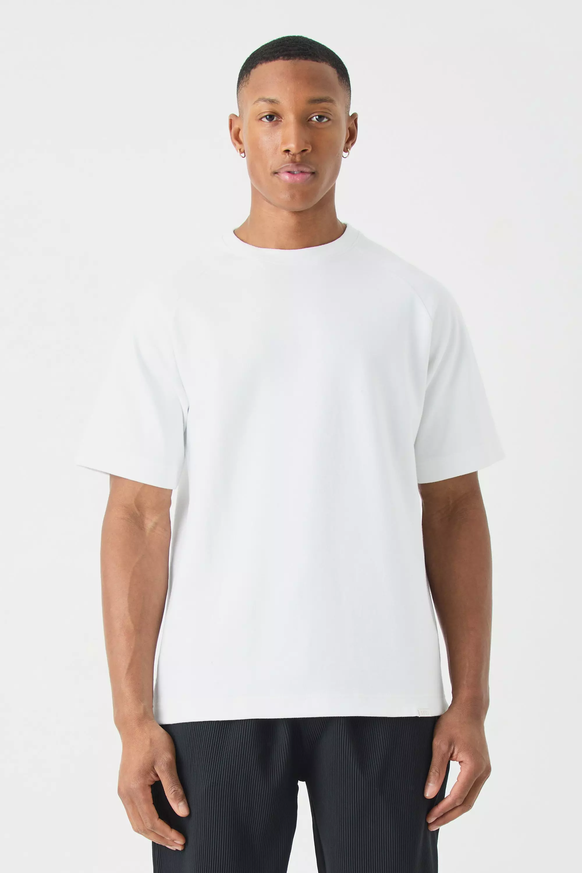 Core Fit Raglan Heavy Interlock T-shirt White