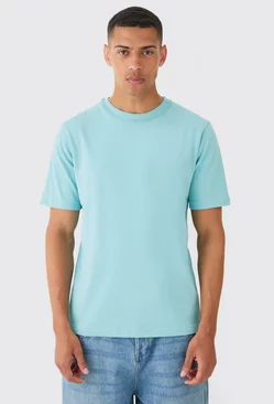 Blue Core Heavy Carded Layed On Neck T-shirt