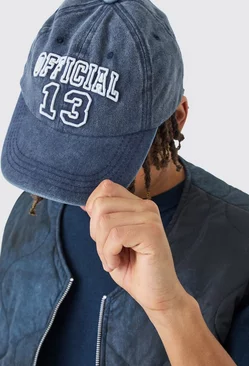 Official Embroidered Washed Cap Blue