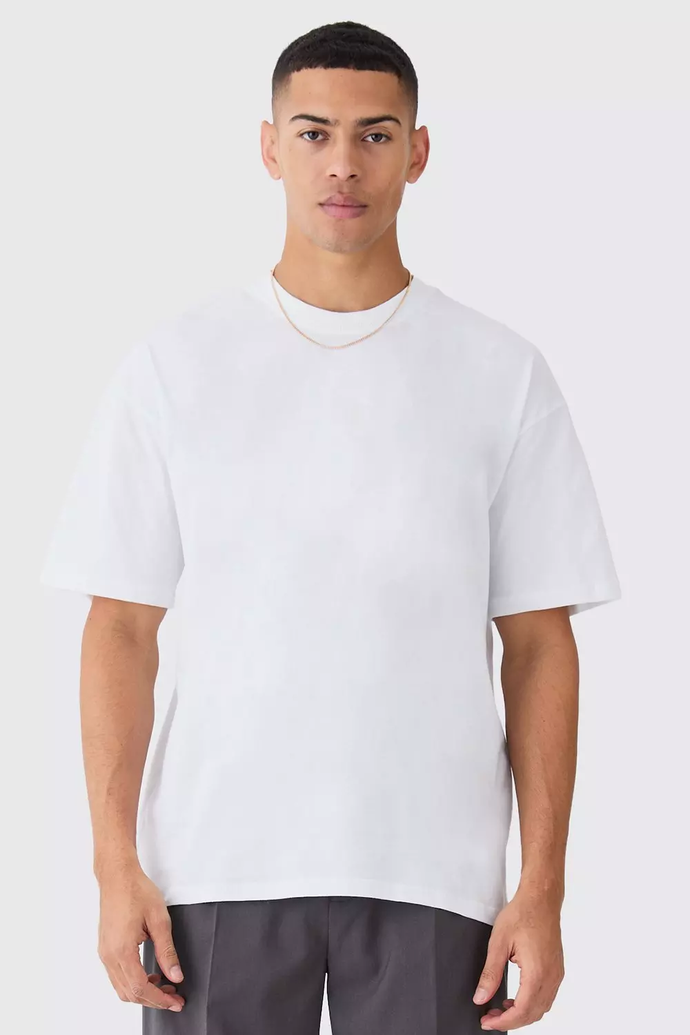 White Oversized Crew Neck T-shirt