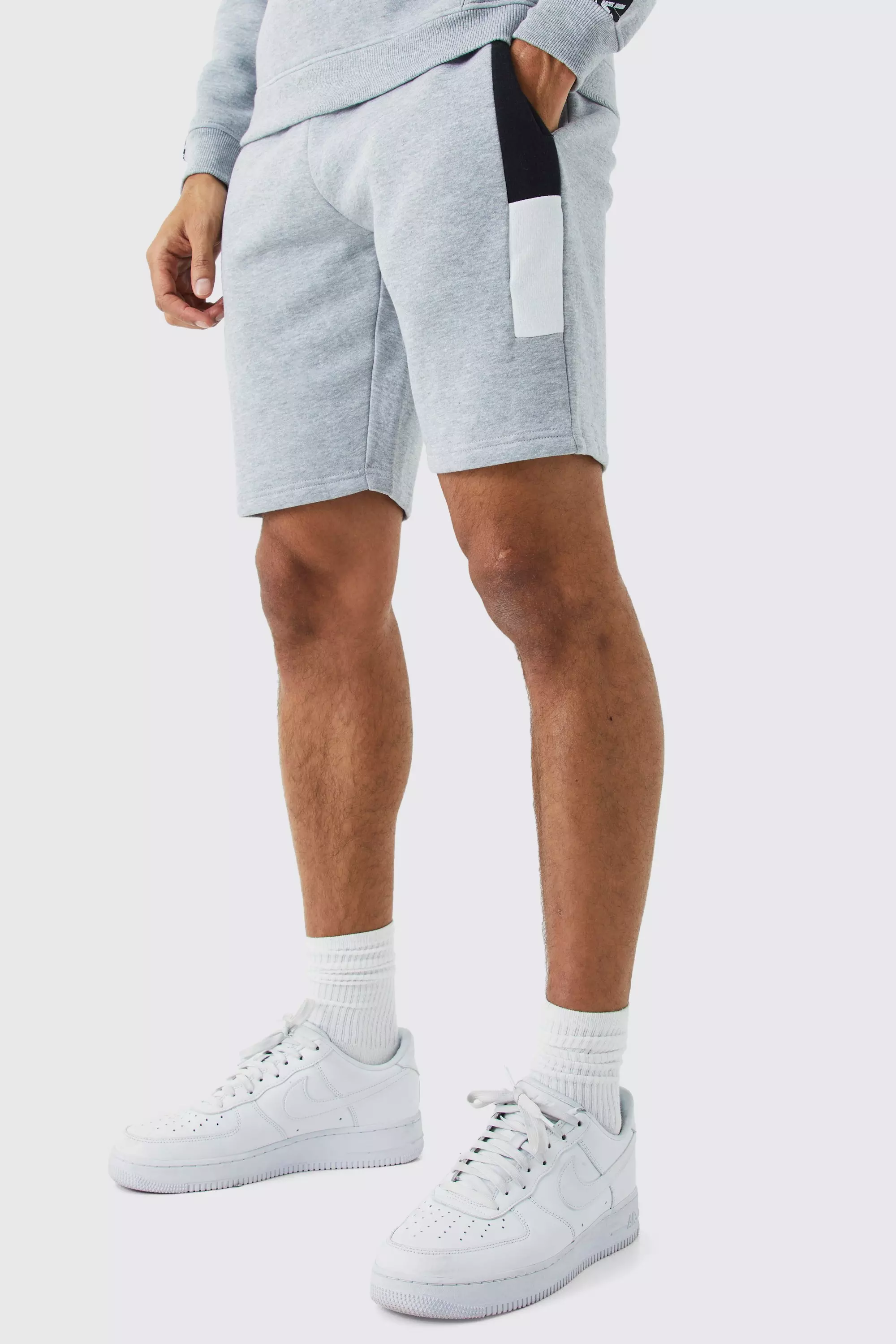 Grey Man Signature Slim Fit Colour Block Shorts