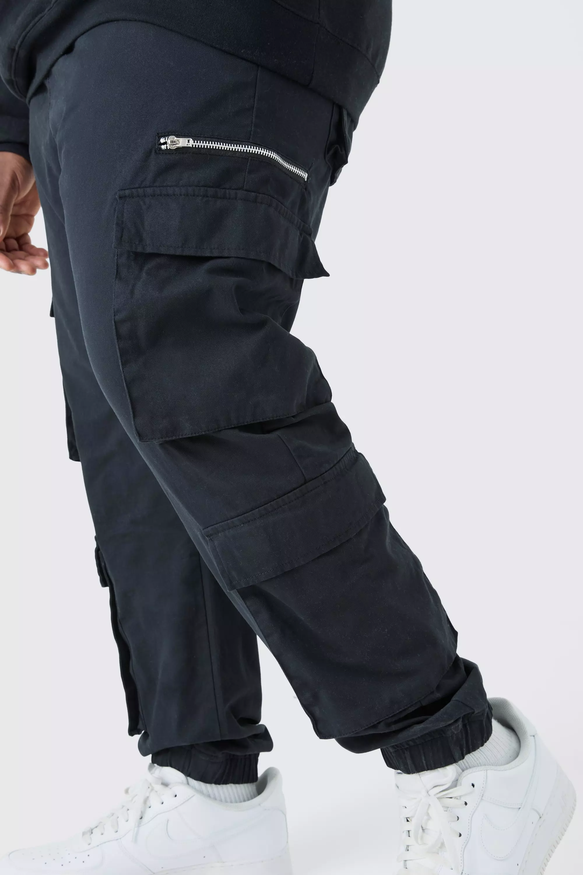 Grande taille - Pantalon cargo à cordon de serrage, Black autre image