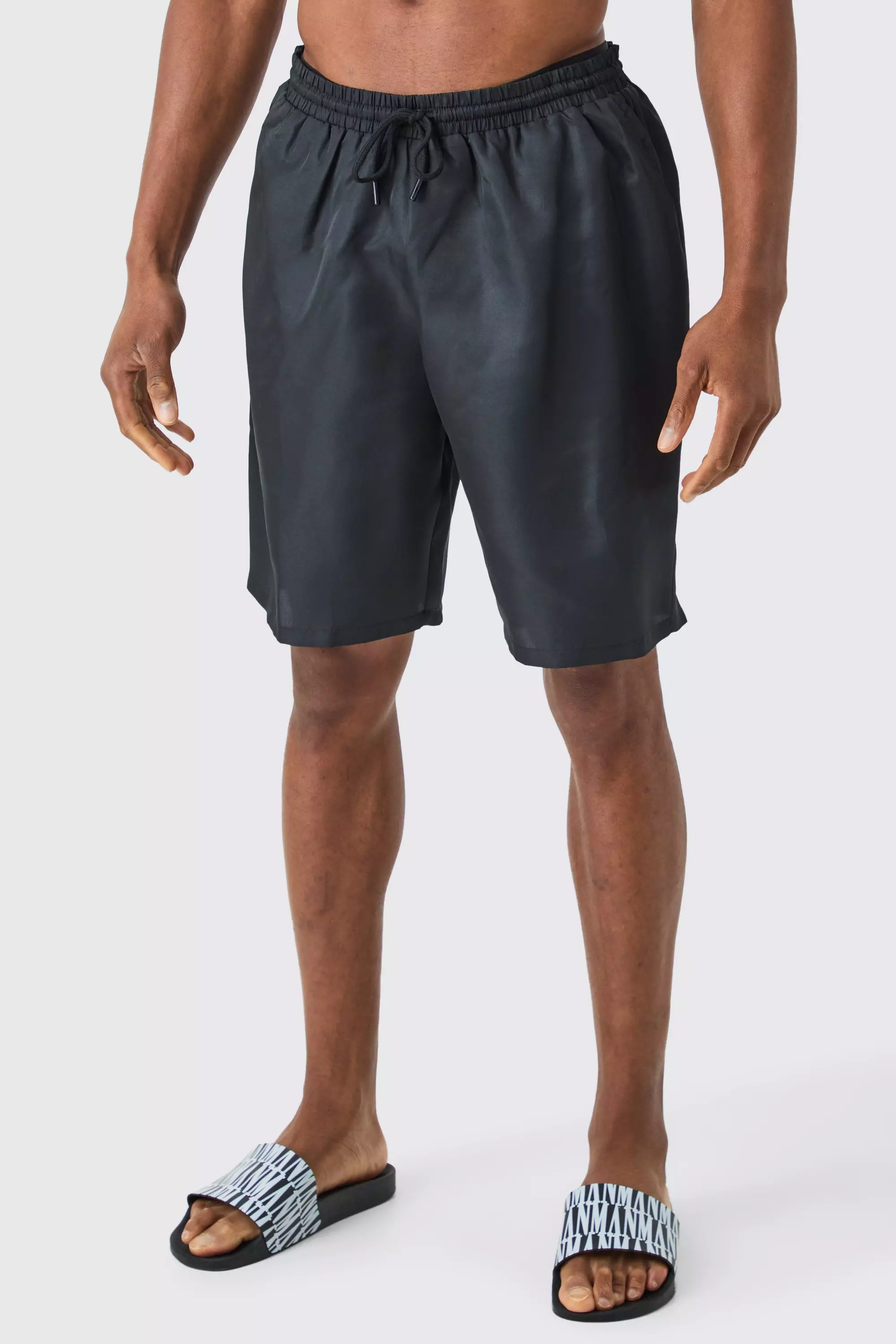 Board Plain Swim Trunks Black