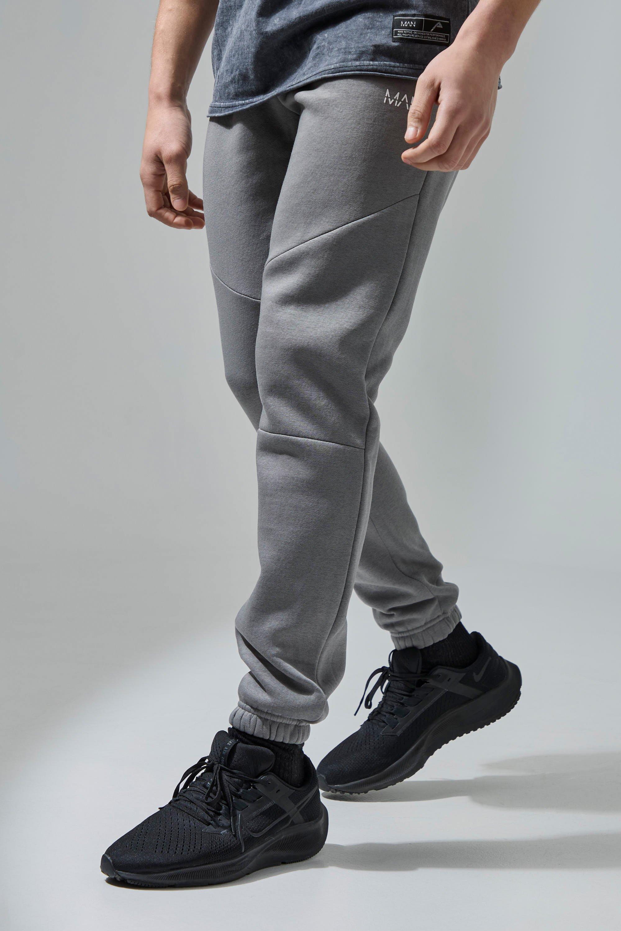 Boohoo Active Fleece Bungee Adjustable Jogger in Black