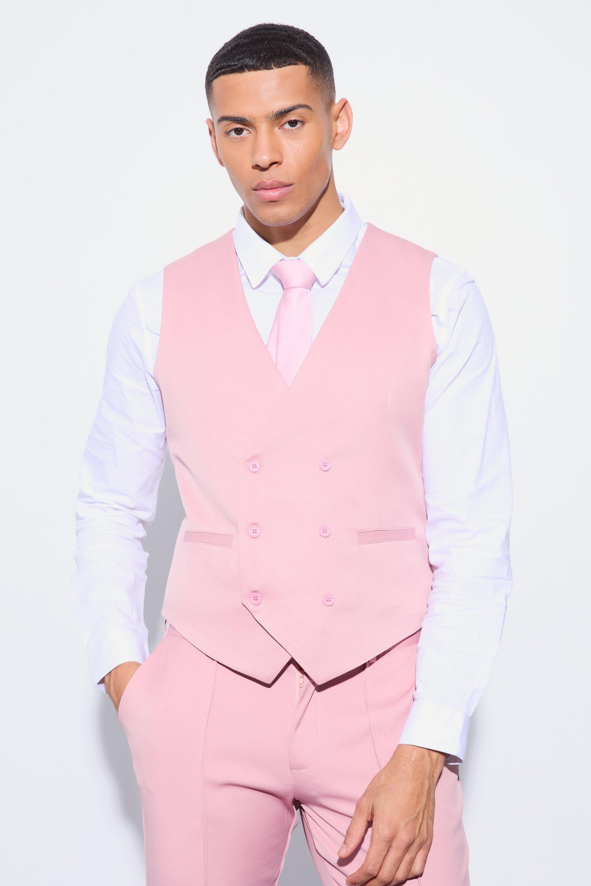 Slim-Fit Weste, Dusty pink