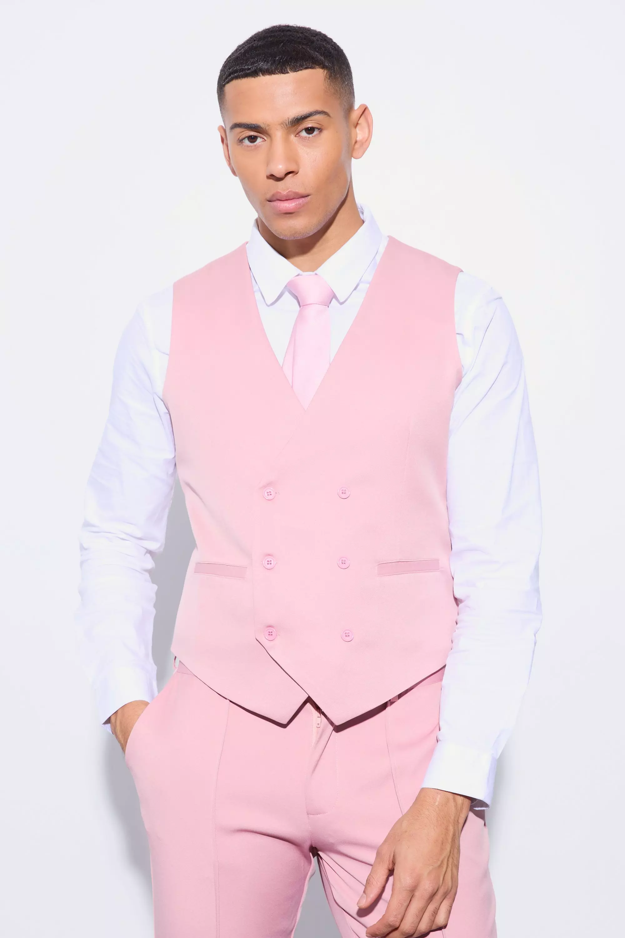 Gilet sans manches slim, Dusty pink autre image