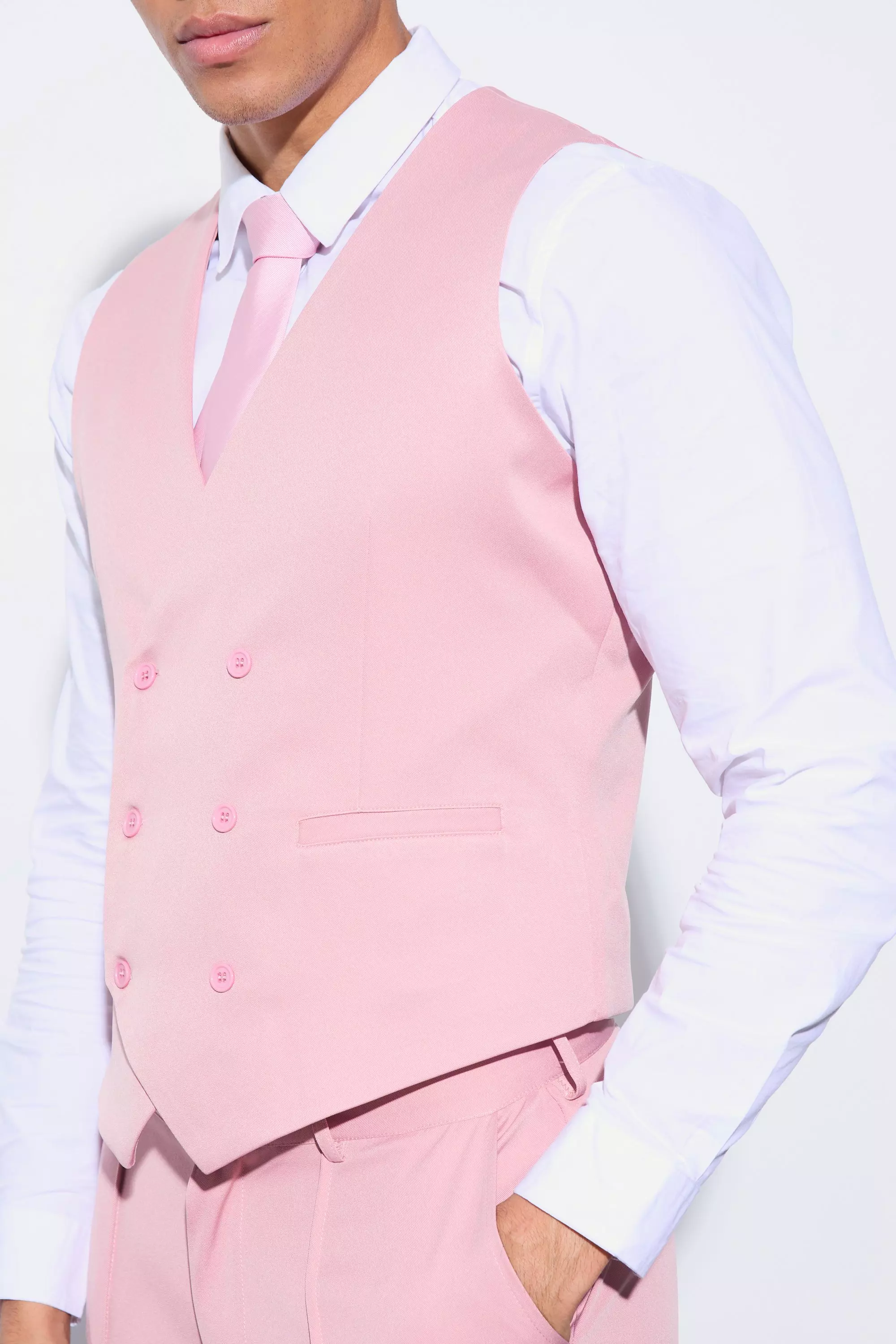 Gilet sans manches slim, Dusty pink autre image