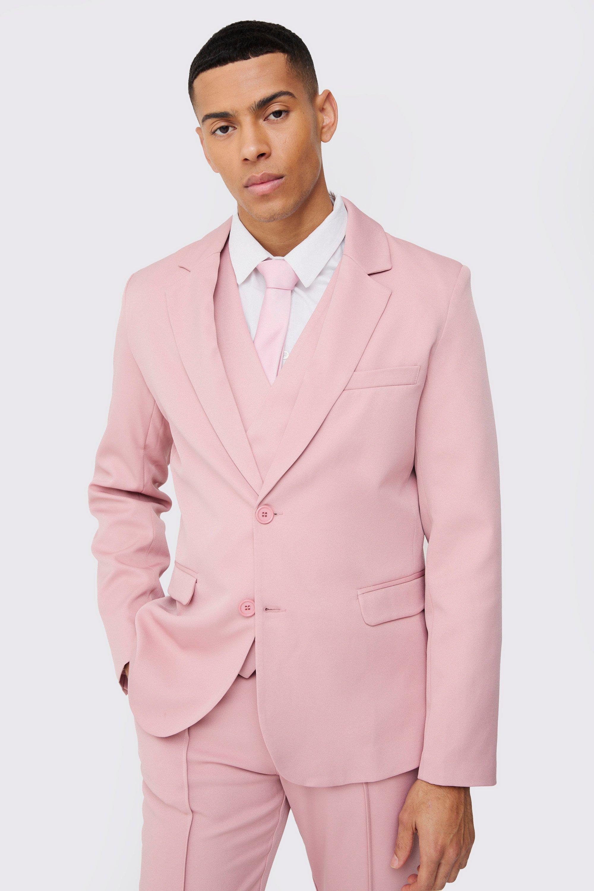 Einreihiger Slim-Fit Blazer, Dusty pink