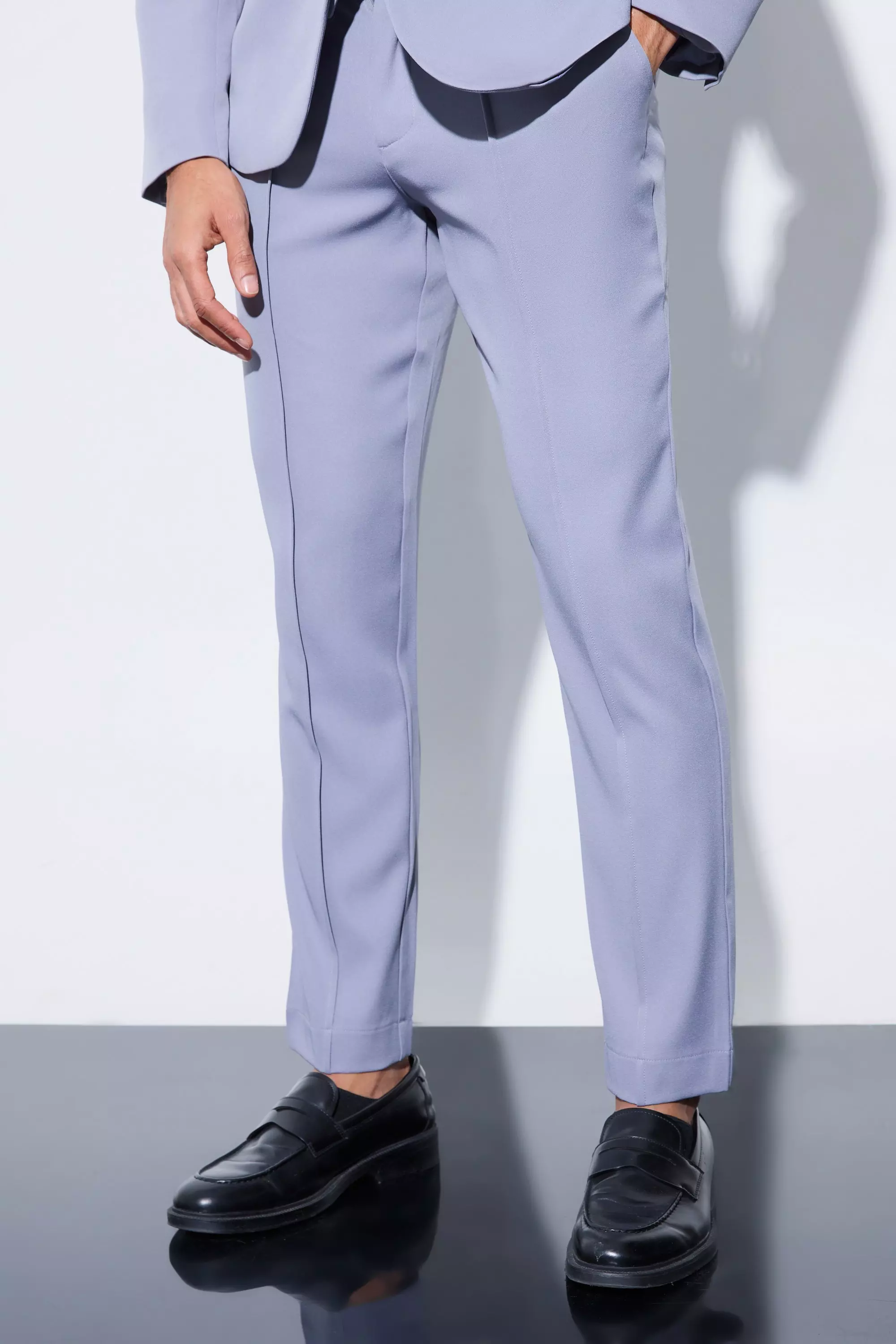 Slim Fixed Waist Tailored Trouser Grey