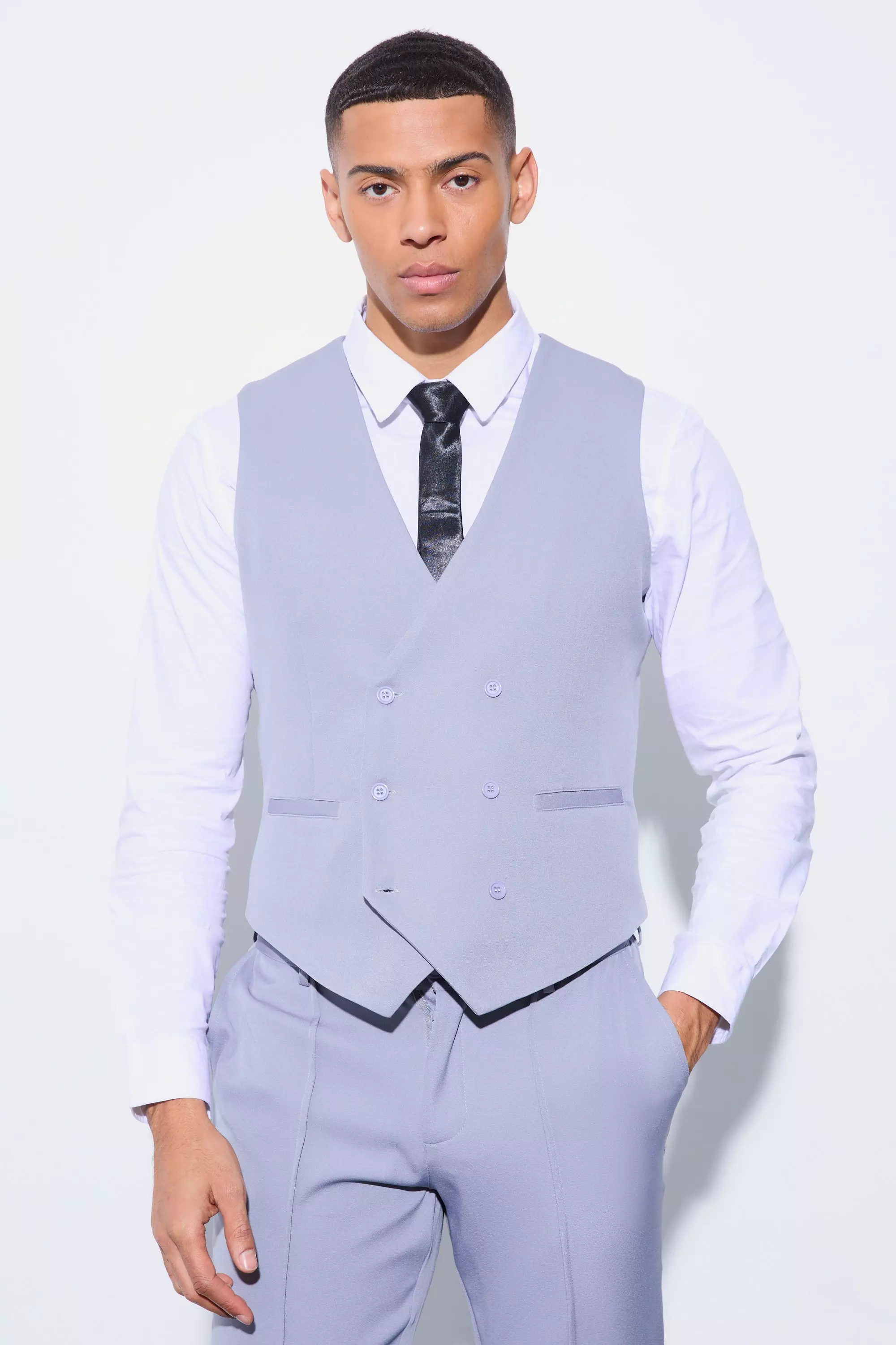 Grey Slim Single Breasted Blazer alternative image