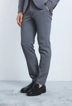 Slim Fixed Waist Tailored Trouser Charcoal