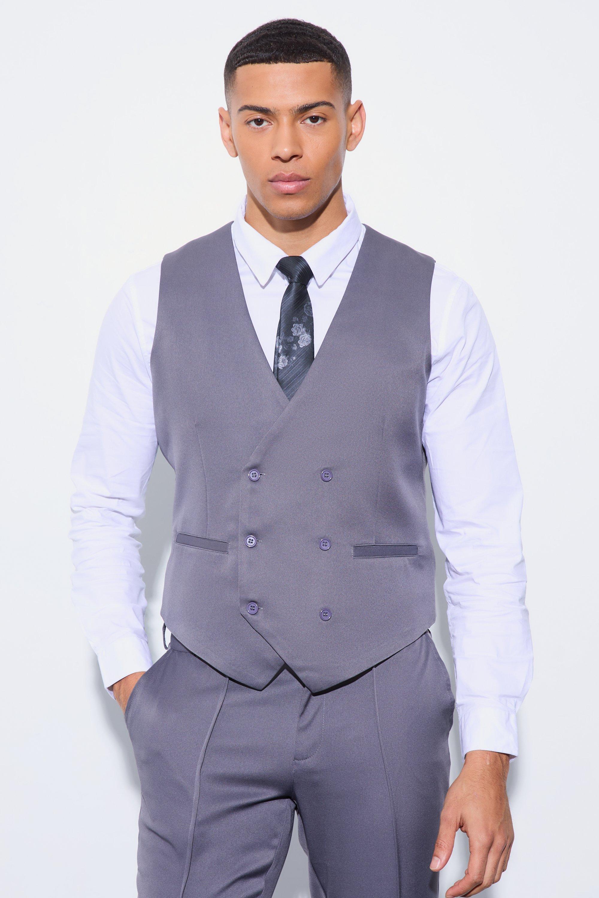 Slim-Fit Weste, Charcoal