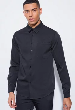 Regular Check Shirt With Branding Black