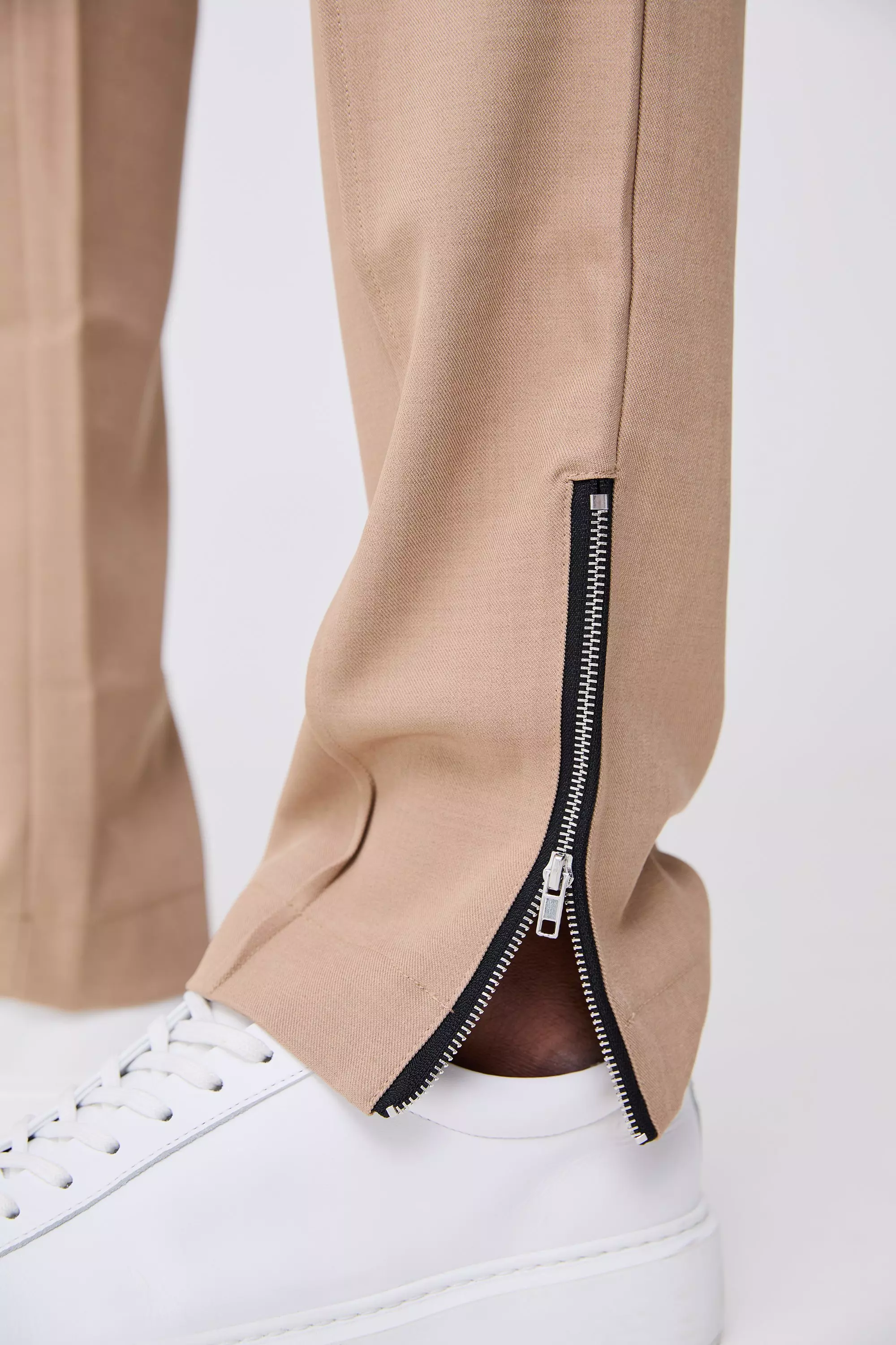 Taupe Slim Fixed Waist Tailored Trouser alternative image