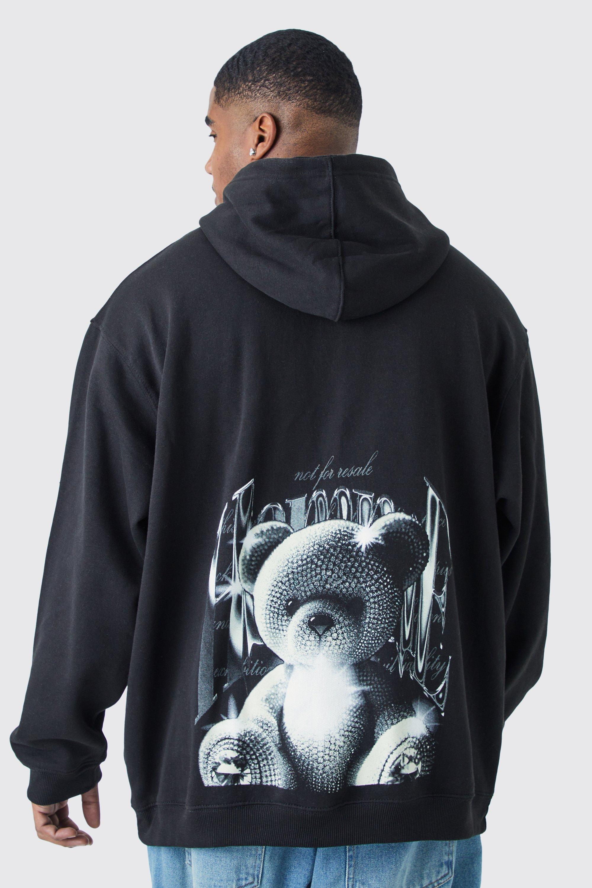 Plus Oversized Homme Balaclava Print Graphic Sweatshirt